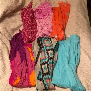 Lot of scarves